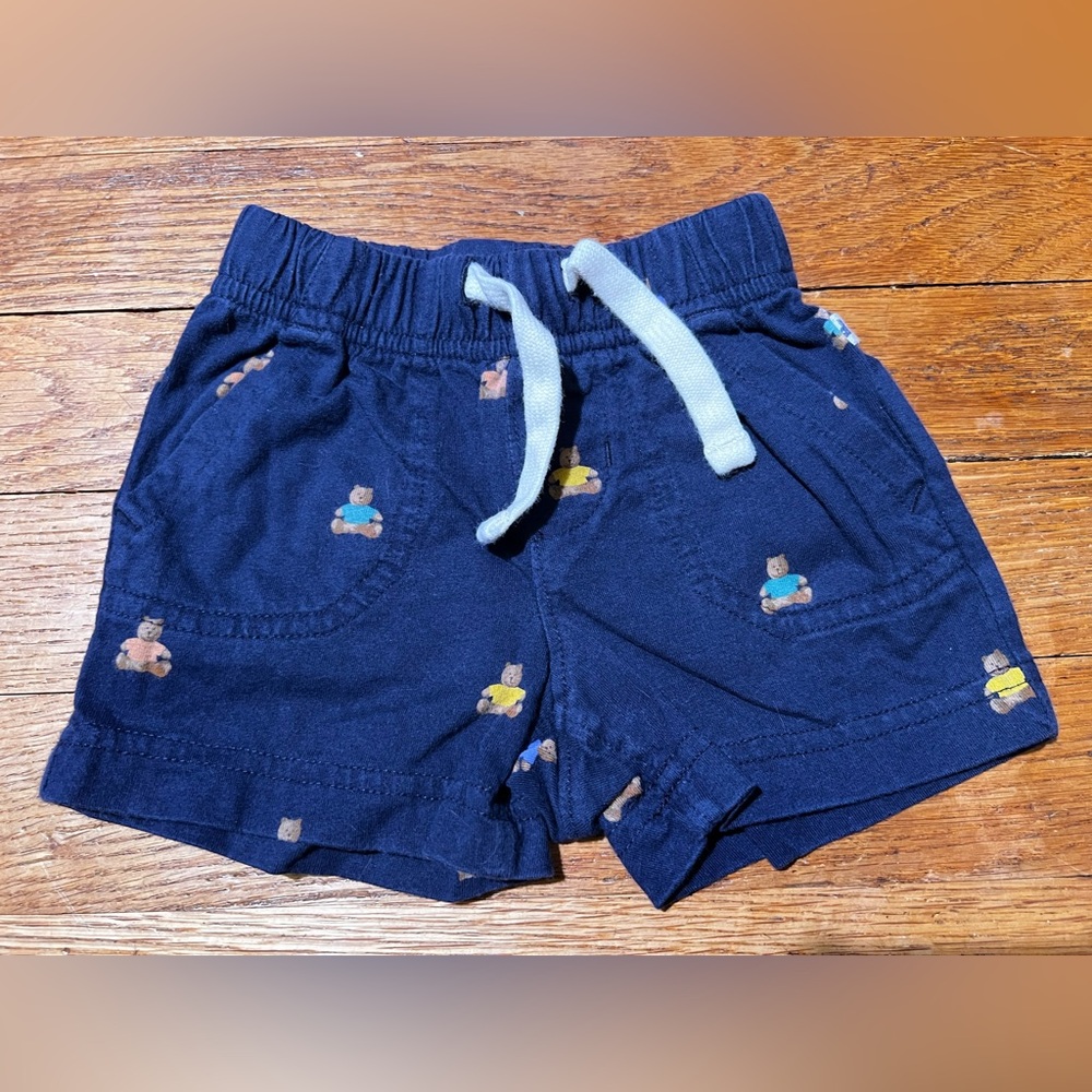 GAP Navy Kids Shorts with Bear Print